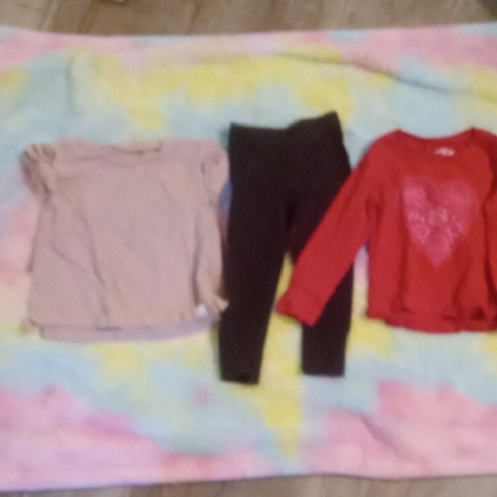 OshKosh B'gosh Red and Pink Short Sleeve Tees Matching Set